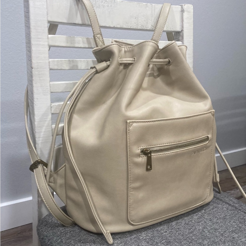 Fawn Design Cream Drawstring Backpack